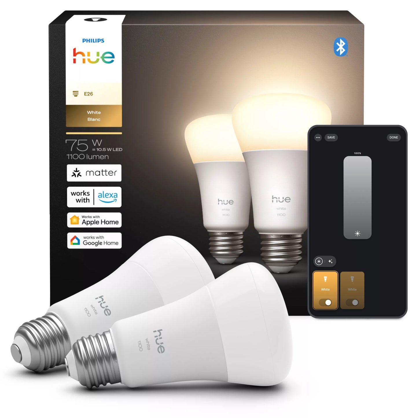 75W A19 2PACK- E26 smart bulbs